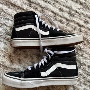 Vans Black and White High-Top Sneakers